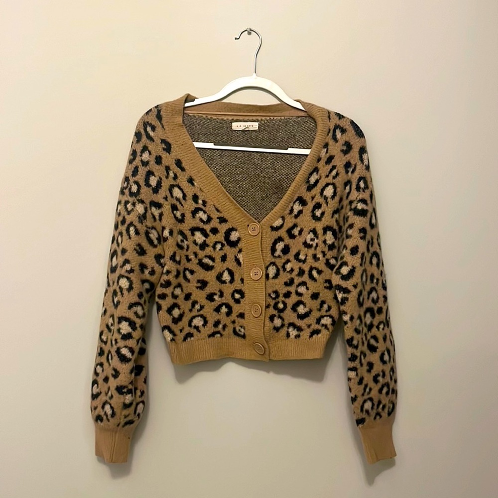 Brown Cheetah Print Cardigan